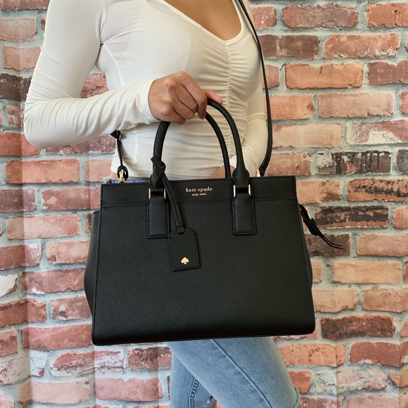 Kate spade Cameron medium satchel black crossbody - Picture 6 of 8